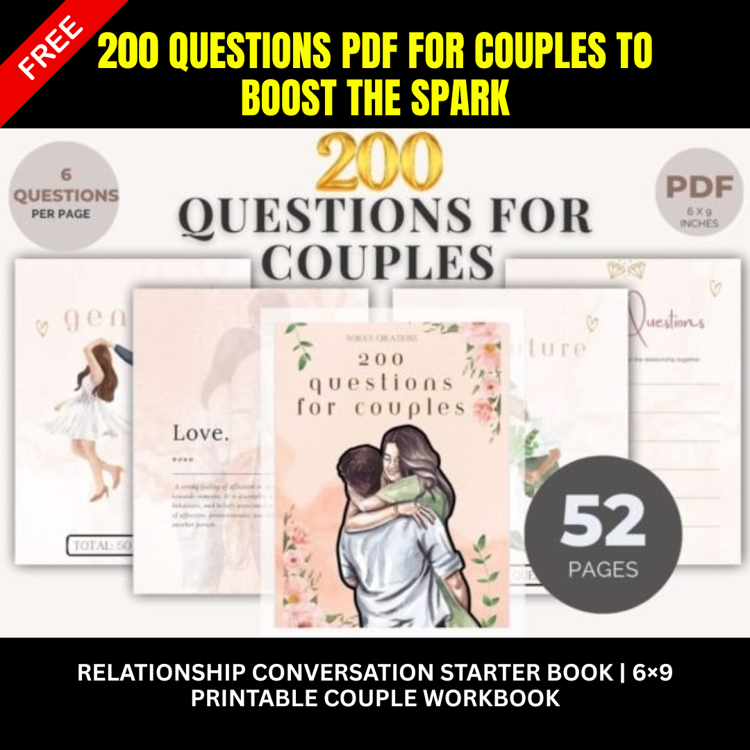200 Questions for Couples | 52-Page Printable Conversation Starter Book PDF