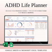 ADHD Planner Spreadsheet | All-in-One Google Sheets & Excel Productivity Template