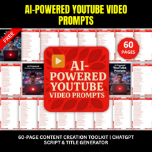 60-Page AI YouTube Prompts Toolkit | ChatGPT Scripts, Titles & Ideas for Creators