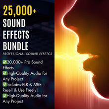 25,000+ Royalty-Free Sound Effects Bundle | Audio Pack for Video, Podcast & Content
