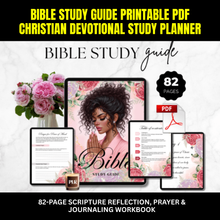 82-Page Bible Study Guide | Printable Scripture Journal, Prayer Tracker & Devotional PDF