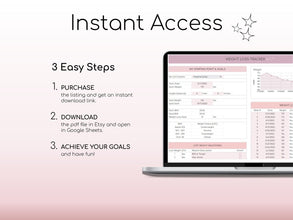 All-in-One Weight Loss & Fitness Tracker | Google Sheets Calorie & Workout Planner