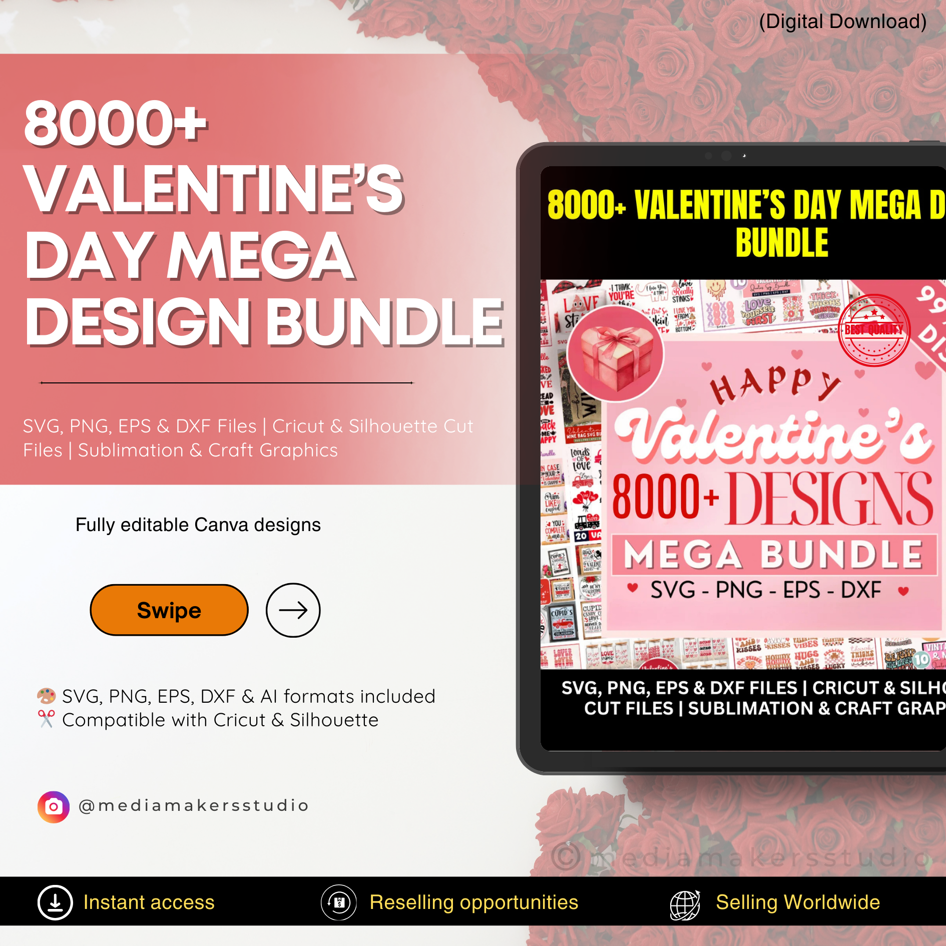 8000+ Valentine's Day Mega Bundle | SVG, PNG, EPS & DXF Files for Cricut & Sublimation