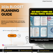 2026 Budget Planner | 74-Page Financial Planning System with Canva Templates