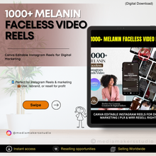 1000+ Melanin Faceless Video Reels Bundle | Canva Templates with PLR & MRR Rights