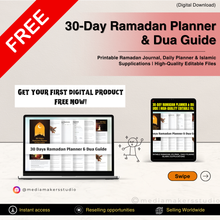 30-Day Ramadan Planner & Dua Guide | Printable Islamic Planner with Daily Duas