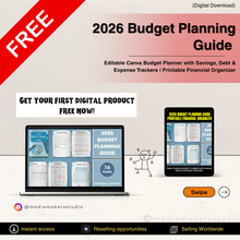 2026 Budget Planner | 74-Page Financial Planning System with Canva Templates