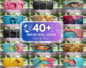 10,700+ 3D Mug Wrap Bundle | Sublimation PNG Templates for 11oz & 15oz POD Mugs