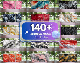 10,700+ 3D Mug Wrap Bundle | Sublimation PNG Templates for 11oz & 15oz POD Mugs