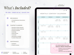 12-Month Social Media Planner Google Sheets | Content Calendar, Analytics & Scheduler