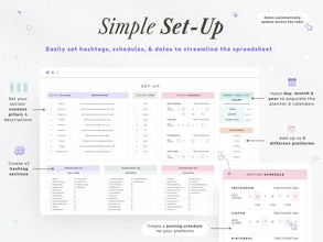12-Month Social Media Planner Google Sheets | Content Calendar, Analytics & Scheduler