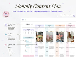 12-Month Social Media Planner Google Sheets | Content Calendar, Analytics & Scheduler
